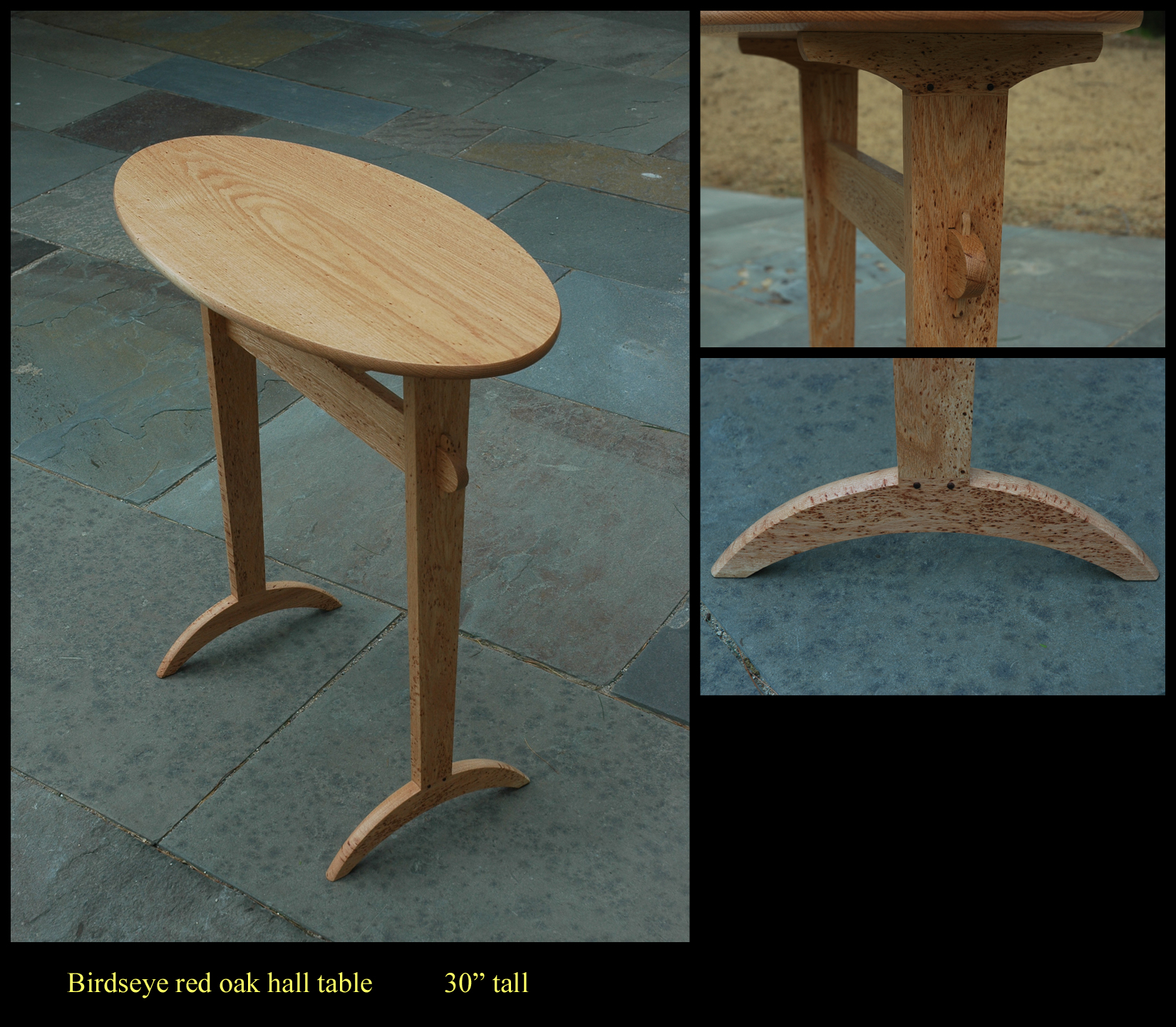 Birdseye-red-oak-hall-table