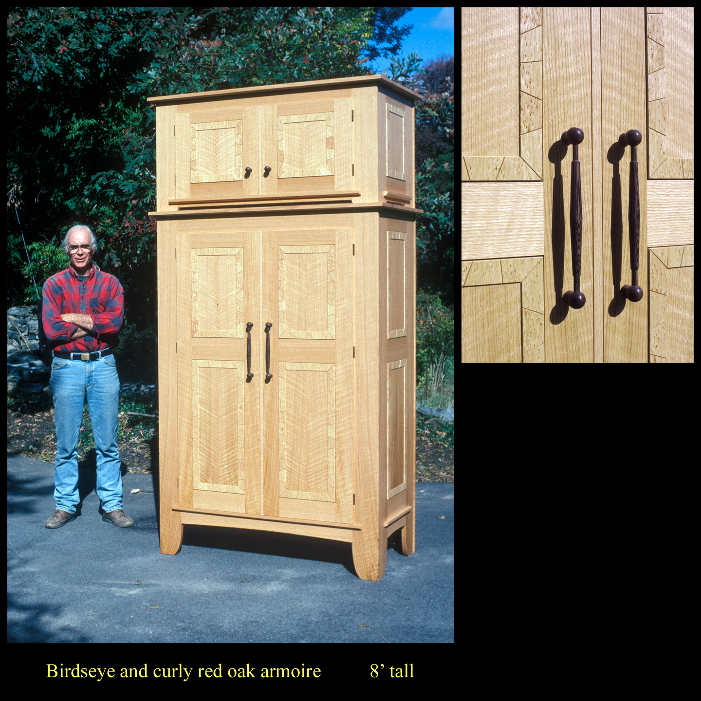 birdseye-and-curly-red-oak-armoire