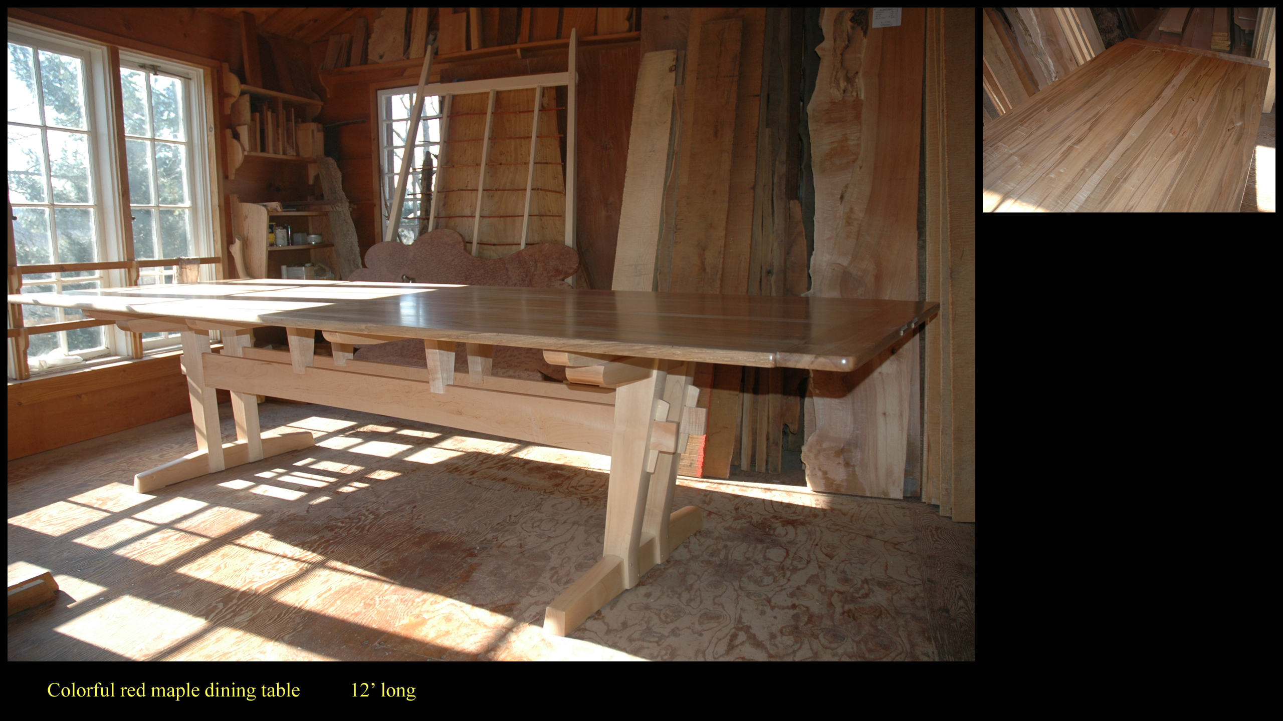 colorful-red-maple-dining-table