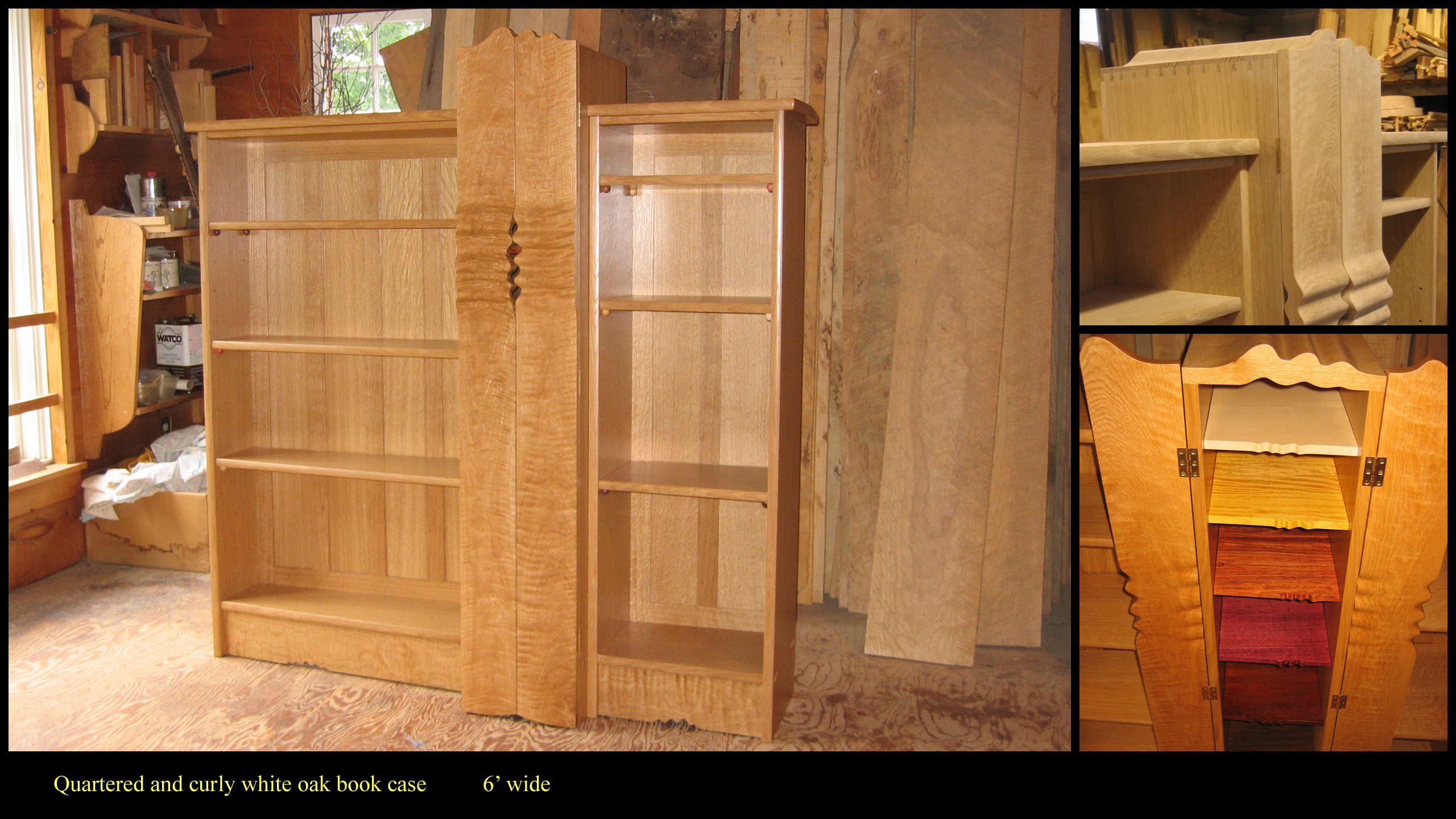 quartered-and-curly-white-oak-book-case